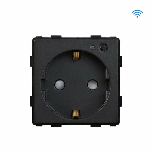 Механизм розетки Wi-Fi с Алисой без рамки цвет черный 1878₽