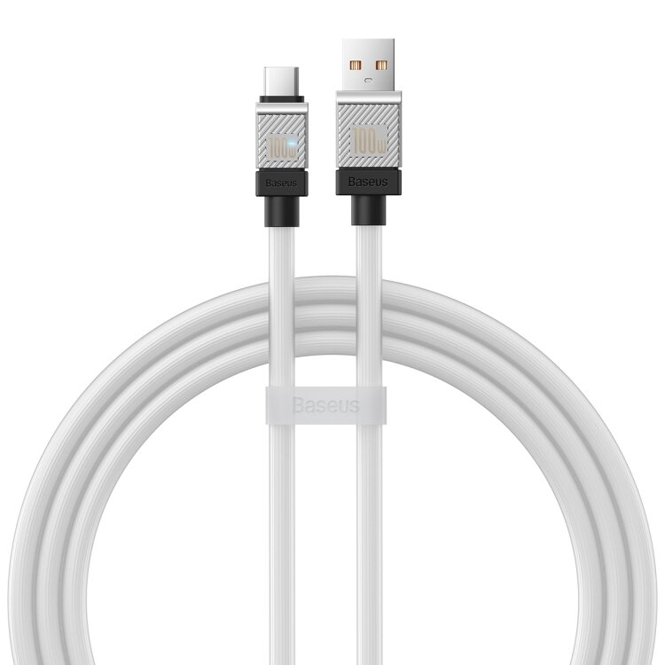 Кабель Baseus CoolPlay Series Fast Charging Cable USB - Type-C 100W 1m (CAKW000602) Белый