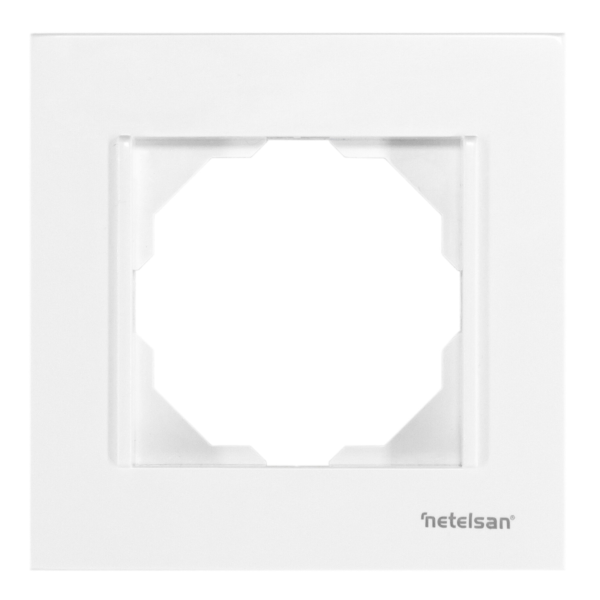 Рамка электроустановочная Netelsan 1 пост цвет белый - 1 шт.