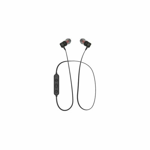 наушники bluetooth вакуумные с шейным шнурком more choice bg20 black Наушники More choice BG20, беспроводные, вакуумные, микрофон, BT 5.0, 100 дБ, чёрные