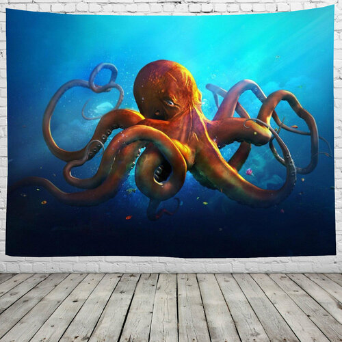 Тканевое панно с изображением осьминога 150*230(см) арт.6080