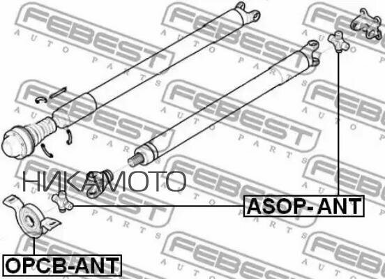 FEBEST OPCB-ANT Подшипник подвесной кардана CHEVROLET CAPTIVA/OPEL ANTARA 06-