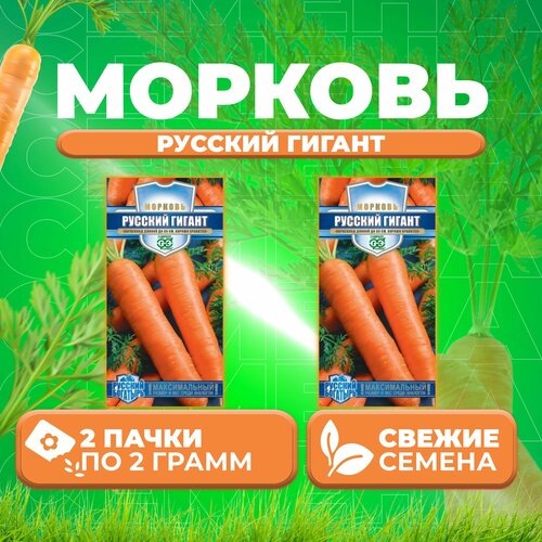 Морковь Русский гигант, 2,0г, Гавриш, Русский богатырь (2 уп)