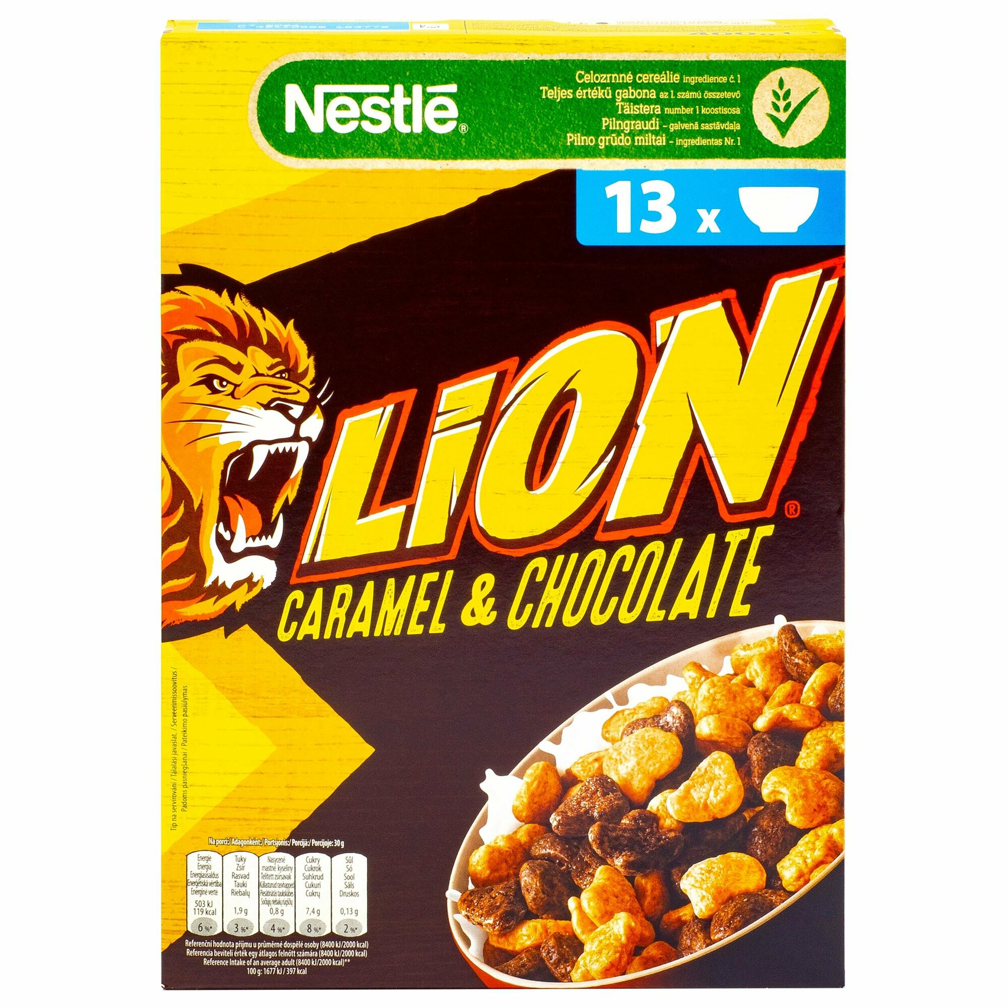 Готовый завтрак Nestle Lion карамельно-шоколадный, 2 пачки по 400 г - фотография № 3