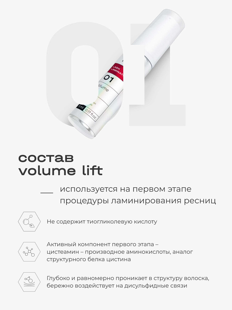 Состав #1 для ламинирования ресниц VOLUME LIFT IC FACTORY, 5 мл