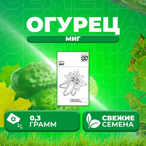 Огурец Миг, 0,3г, Гавриш, Белые пакеты (1 уп)