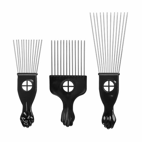 UGOL / Афропик - расческа, для кудрявых волос / Комплект (3 шт)