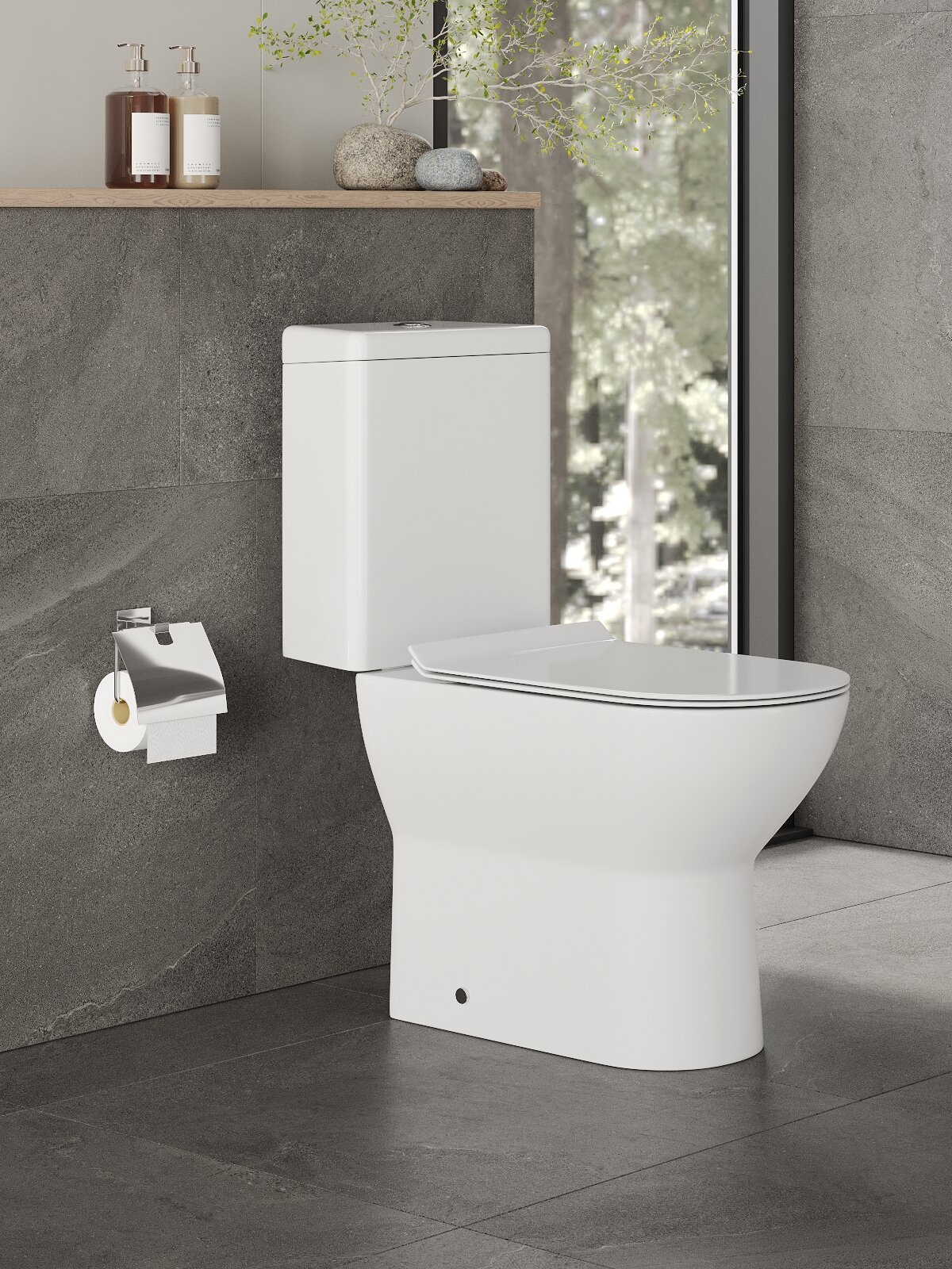 Orange C04-000w унитаз-компакт с горизонтальным выпуском