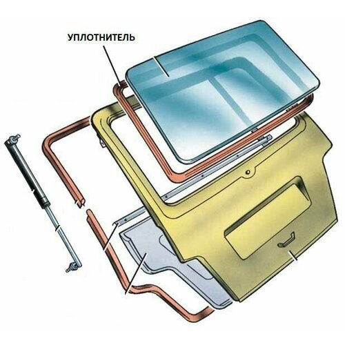 Уплотнитель заднего стекла для автомобиля ВАЗ 2104