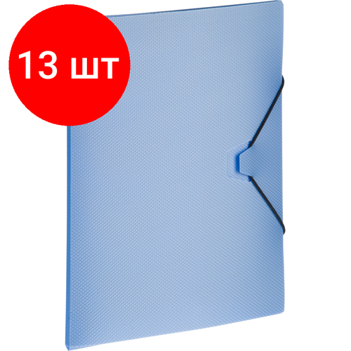 фото Комплект 13 штук, папка на резинках attache selection breeze, а4, 700мкм, вырубка, рашпиль