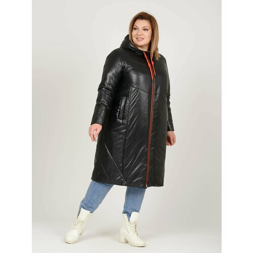 фото Куртка , размер 52, черный кармельстиль