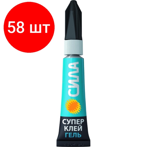 Комплект 58 штук, Клей супер сила SSGBL12-3 гель 3 гр. BL-12 (288/576/23040) C0042300