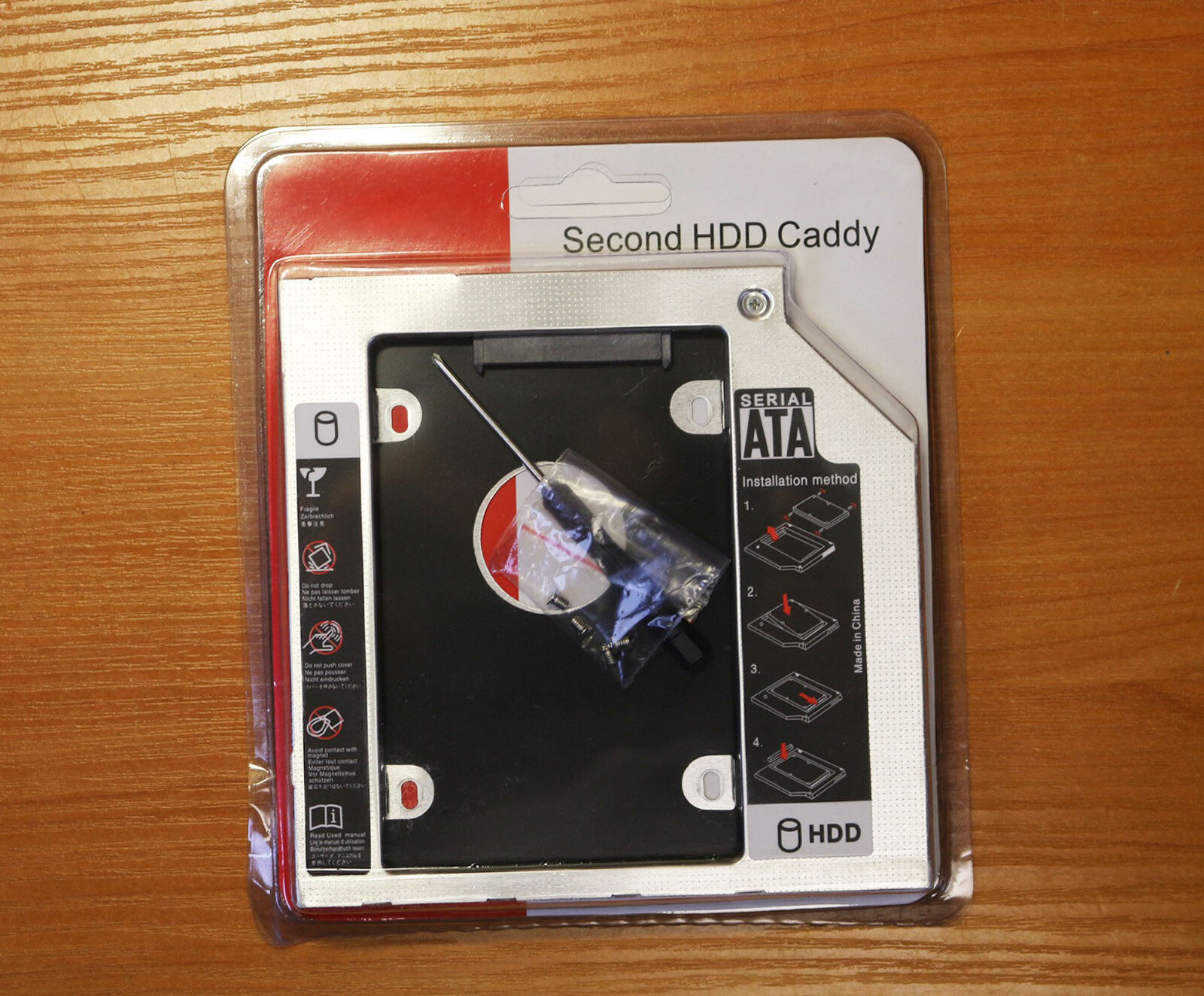 HDD caddy для замены DVD привода 12,7мм на HDD/SSD