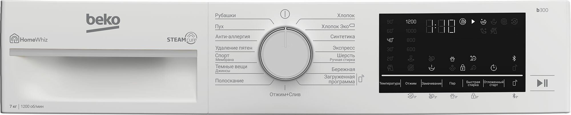 Стиральная машина B3WFR572WW 7329910004 BEKO - фотография № 2