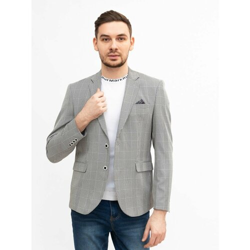 Пиджак Ruf Mark, размер 58, серебряный, серый