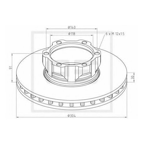 Диск тормозной PE Automotive 016650-00A 4815₽