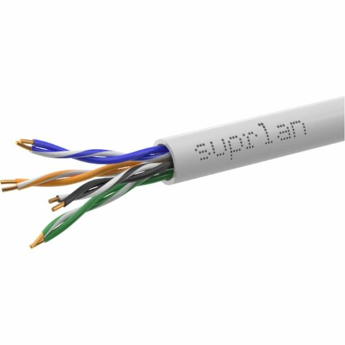 кабель ftp 4х2х24awg кат 5е медь standart 305м suprlan 01 1031 упак 305 м Кабель UTP 4х2х0.51 кат.5E Cu PVC In. Premium (м) SUPRLAN 01-0313-5