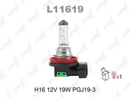 Лампа галогеновая H16 12V 19W PGJ19-3 L11619 lynx 1шт