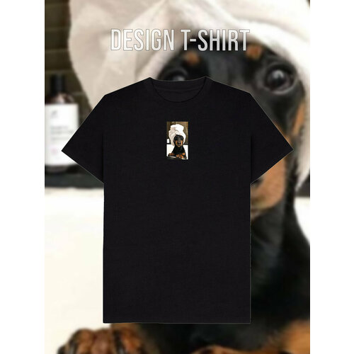 фото Футболка, размер 52, черный design t-shirt