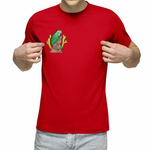 Футболка Us Basic, размер M, красный мужская футболка игуана с коктейлем l красный