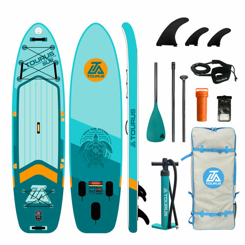 Надувная серфинг доска SUP board TOURUS 10.6 TS-MG02 2023 (320х81х15 см) с рюкзаком, веслом, насосом и страховочным лишем комплект sbm777exd102st в составе интерактивная доска board sbm777v с проектором exd102st и крепление dsm 14k