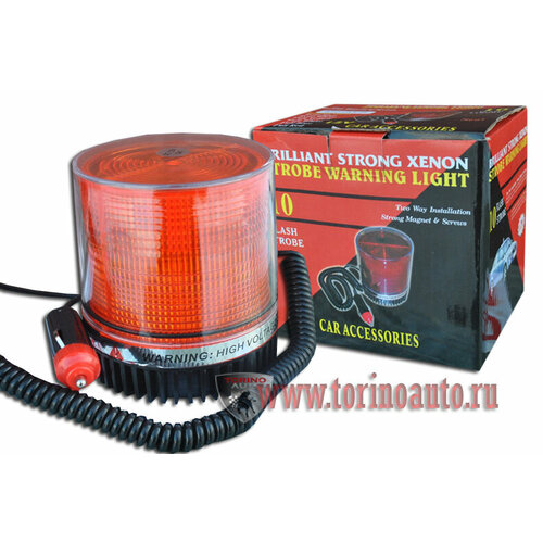 Маячок проблесковый 1224 В светодиодный 51016Х-10 оранжевый стробоскоп на магните DC TORINO AUTO 13771 цена за 1 шт 1470₽