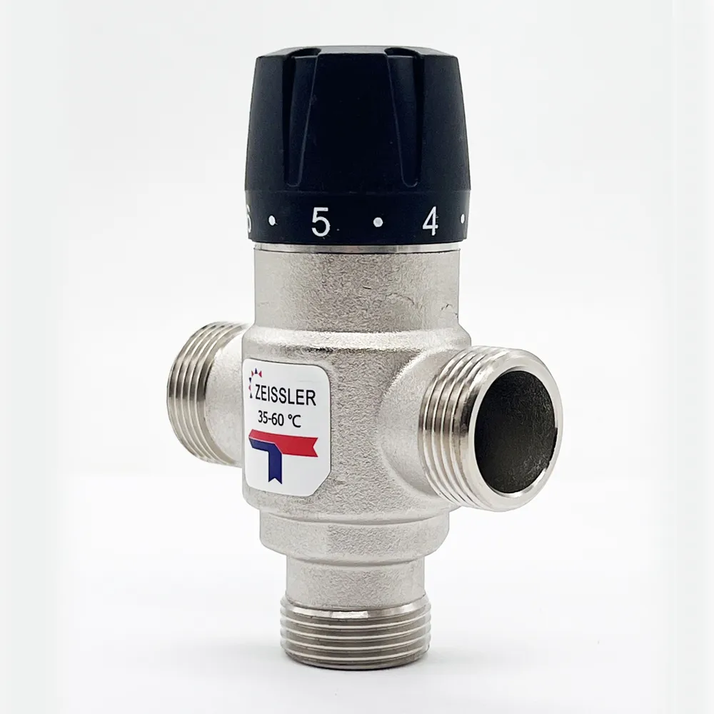 Трехходовой термостатический смесительный клапан TIM - ZEISSLER 3/4" 35-60гр KV 1.6