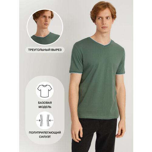 фото Футболка zolla, размер xl, зеленый