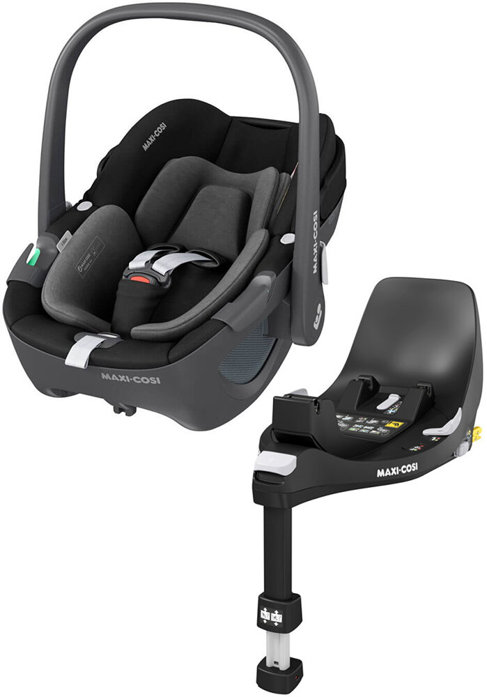 Maxi-Cosi Pebble 360 с базой isofix FamilyFix 360 (Essential Black)