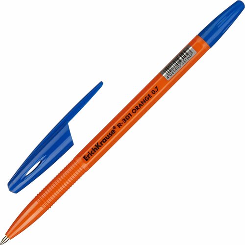 Ручка шариковая неавтомат. Erich Krause R-301 OrangeStick 0,7, масл, син
