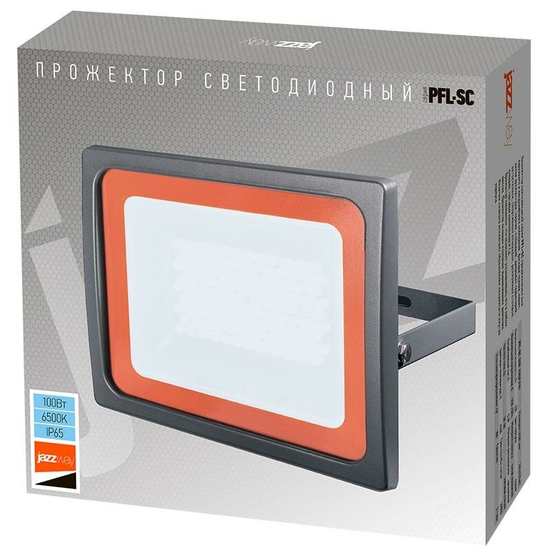 Прожектор светодиодный PFL-SC 100Вт 6500К IP65 190-260В до закален. матов. стекло Pro JazzWay 5001428