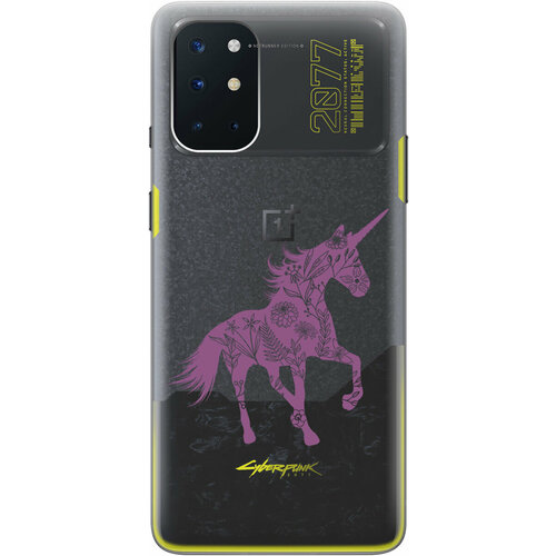 Силиконовый чехол на OnePlus 8T, ВанПлюс 8Т с 3D принтом Floral Unicorn прозрачный силиконовый чехол на oneplus 11 ванплюс 11 с 3d принтом floral unicorn прозрачный