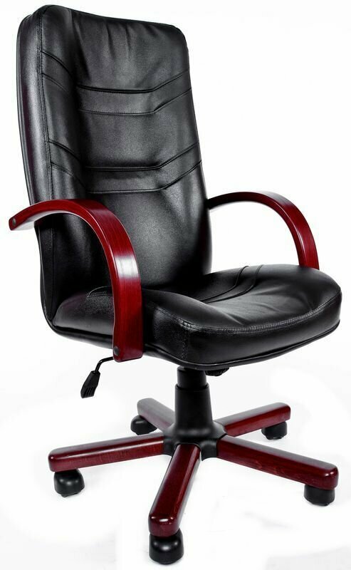 Компьютерное кресло Министр EX офисное, обивка: натуральная кожа, цвет: черный