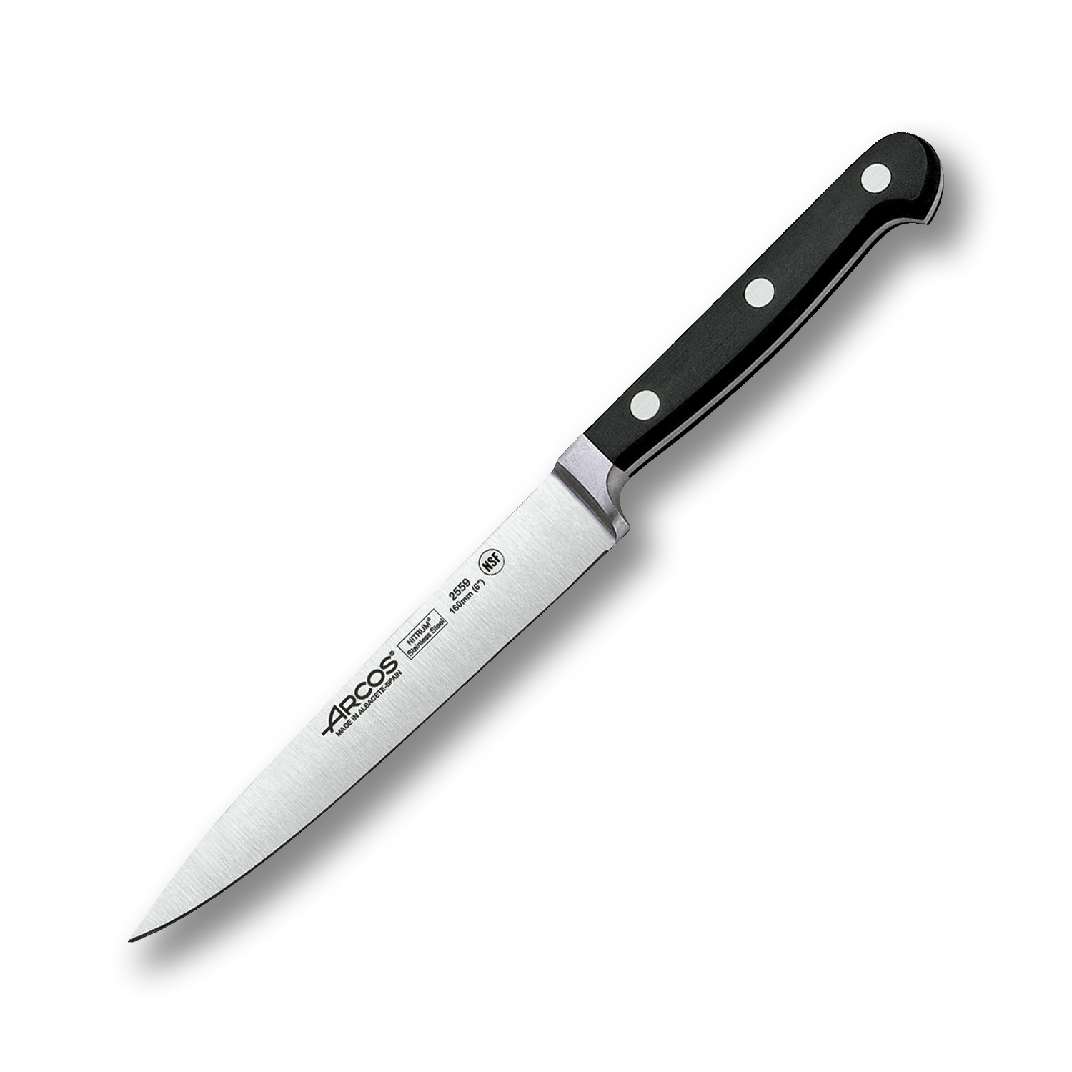 Универсальный кухонный нож Arcos 16 см, кованая молибден-ванадиевая нержавеющая сталь X45CrMoV15, 2559