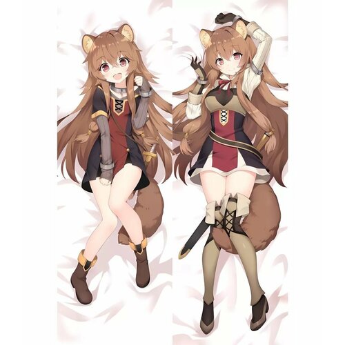 Наволочка Дакимакура Рафталия Raftalia из аниме Восхождение героя щита 150х50 см Бязь хлопок 100 1190₽