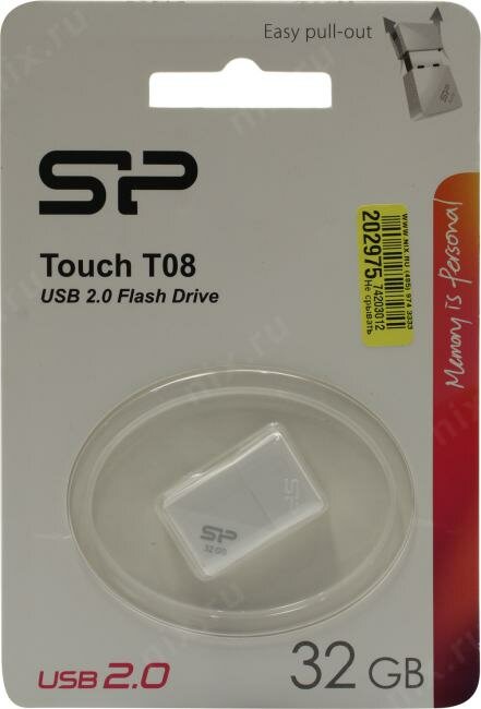 Флешка USB SILICON POWER Touch T08 32Гб, USB2.0, белый [sp032gbuf2t08v1w] - фото №14