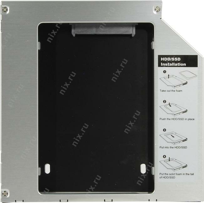 Переходник Optibay AgeStar ISMR2S для установки в ноутбук/моноблок SSD/HDD SATA вместо DVD-привода (12,7mm) ISMR2S - фото №16