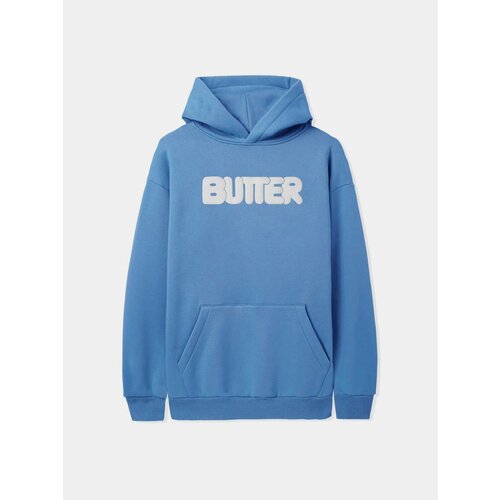 футболка lmc хлопок размер xl голубой Худи Butter Goods ROUNDED LOGO PULLOVER, размер XL, голубой