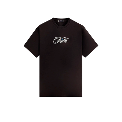 фото Футболка kith cursive logo tee, размер xl, черный