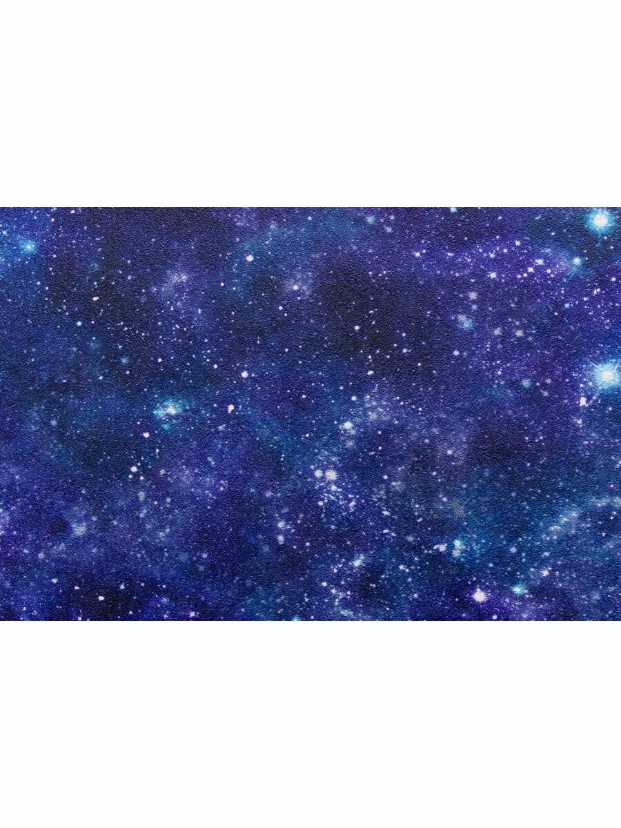 Метровые флизелиновые обои звездное небо светятся в темноте ярко-синий