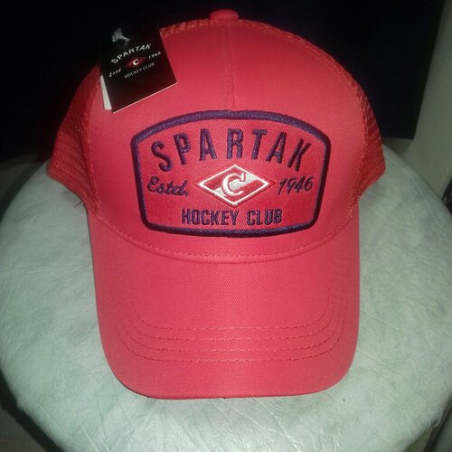 фото Для хоккея спартак кепка летняя хоккейного клуба spartak ( москва) бейсболка в сеточку красная