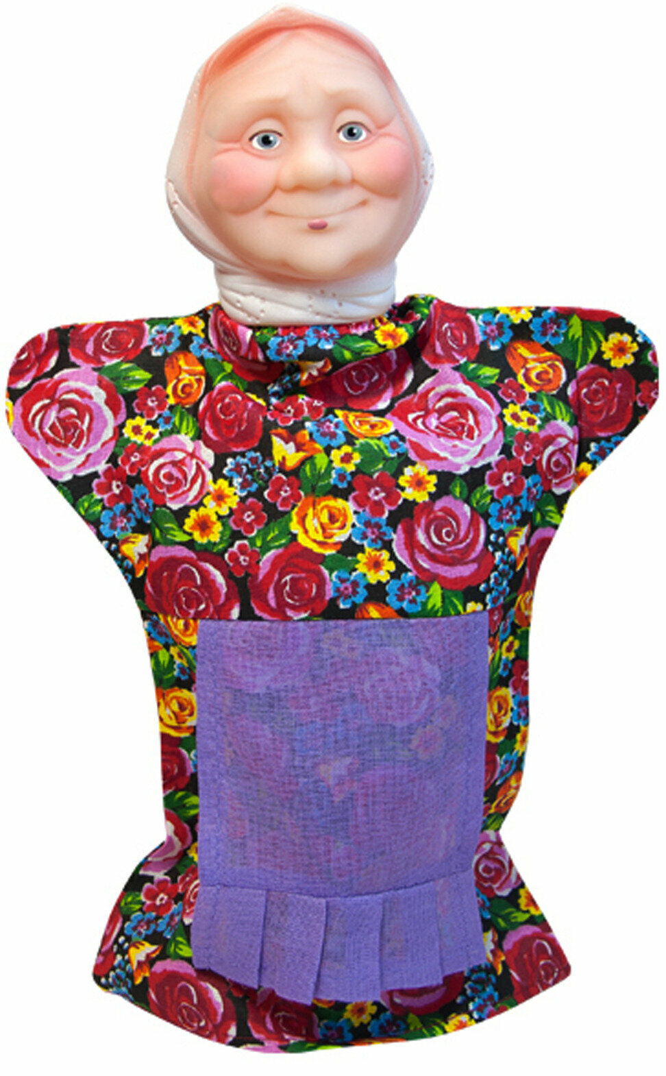 Кукла-перчатка "Бабка" на руку, кула-рукавичка для кукольного театра, перчаточная кукла
