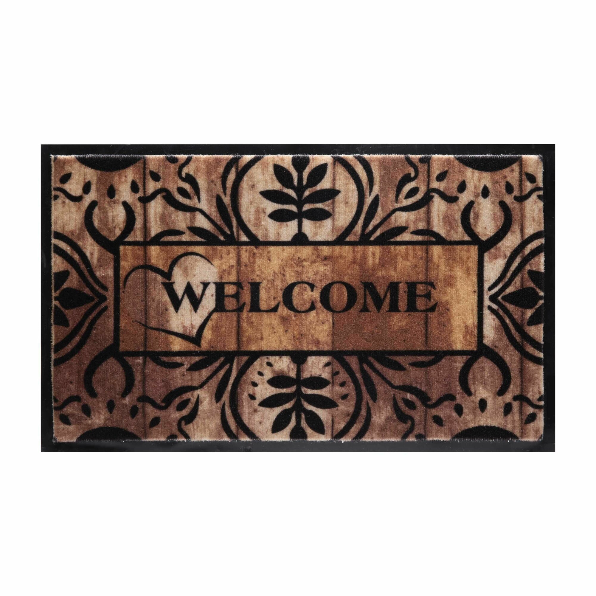 Коврик Inspire Welcome 45x75 см полиэстер на ПВХ цвет коричневый