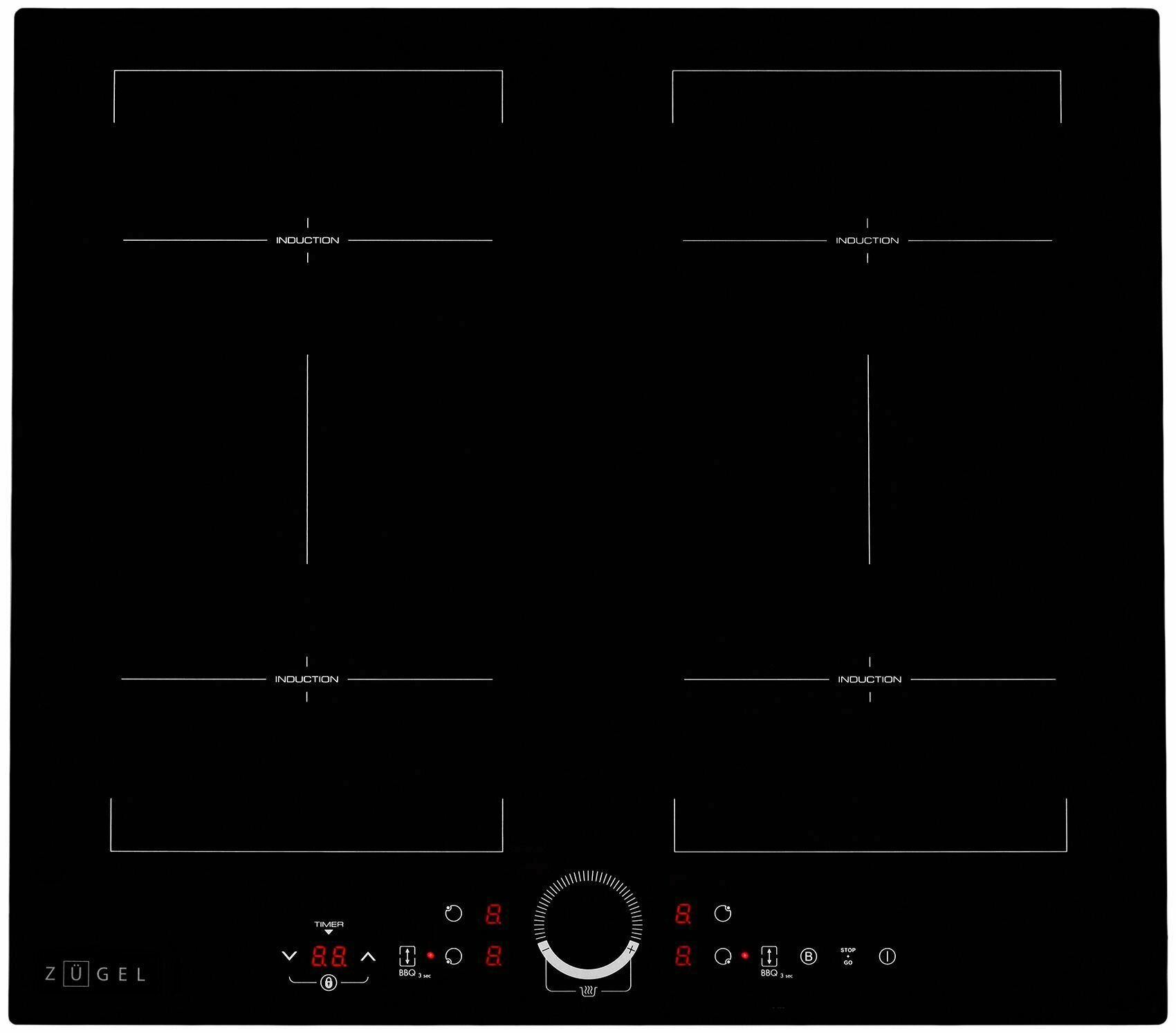 Встраиваемая электрическая варочная панель ZUGEL ZIH606B