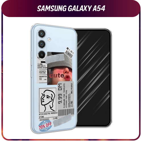 силиконовый чехол cute girl collage на samsung galaxy a54 самсунг галакси a54 Силиконовый чехол на Samsung Galaxy A54 5G / Самсунг A54 Cute girl collage, прозрачный