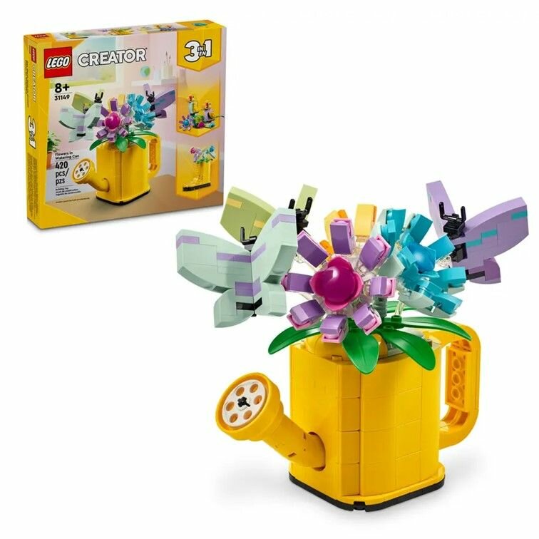 31149 Конструктор LEGO Creator Flowers in Watering Can Цветы в лейке 3 в 1 420 деталей