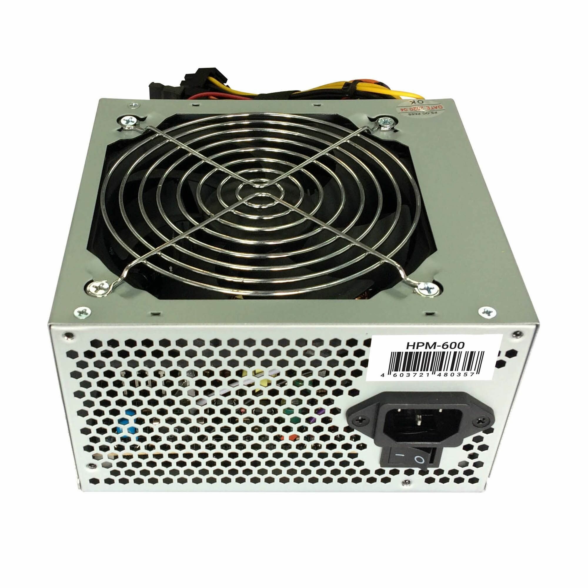 Блок питания Hiper ATX 600W HPM-600 (24+4+4pin) PPFC 120mm fan 4xSATA