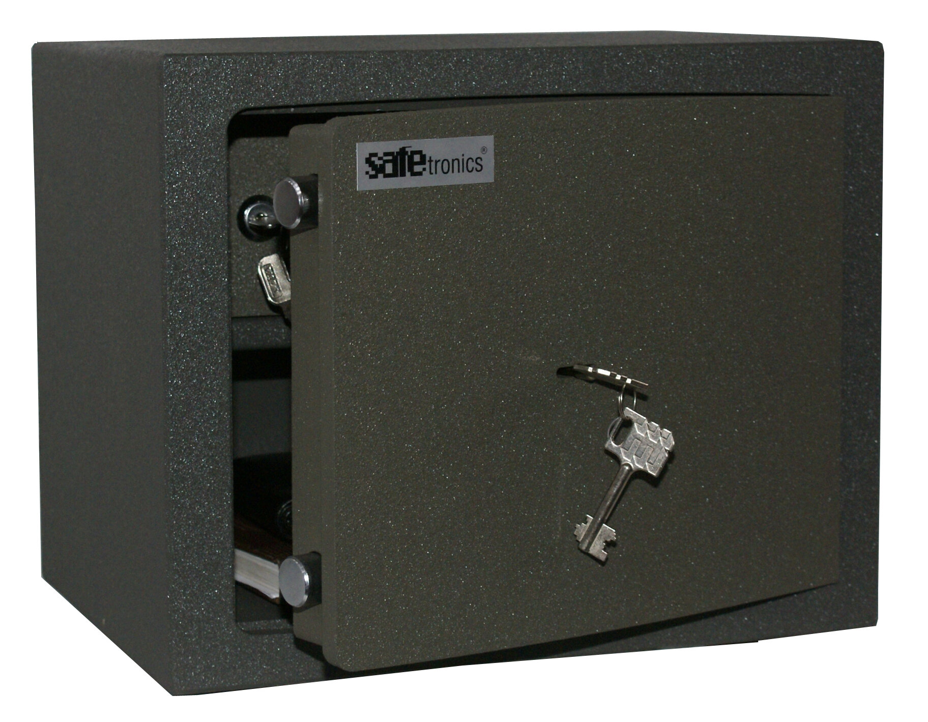 фото Взломостойкий сейф 1 класса защиты для денег и документов SAFETRONICS NTR24M, сейф офисный с ключевым замком, для дома и офиса, ШхГхВ: 435х325х290мм