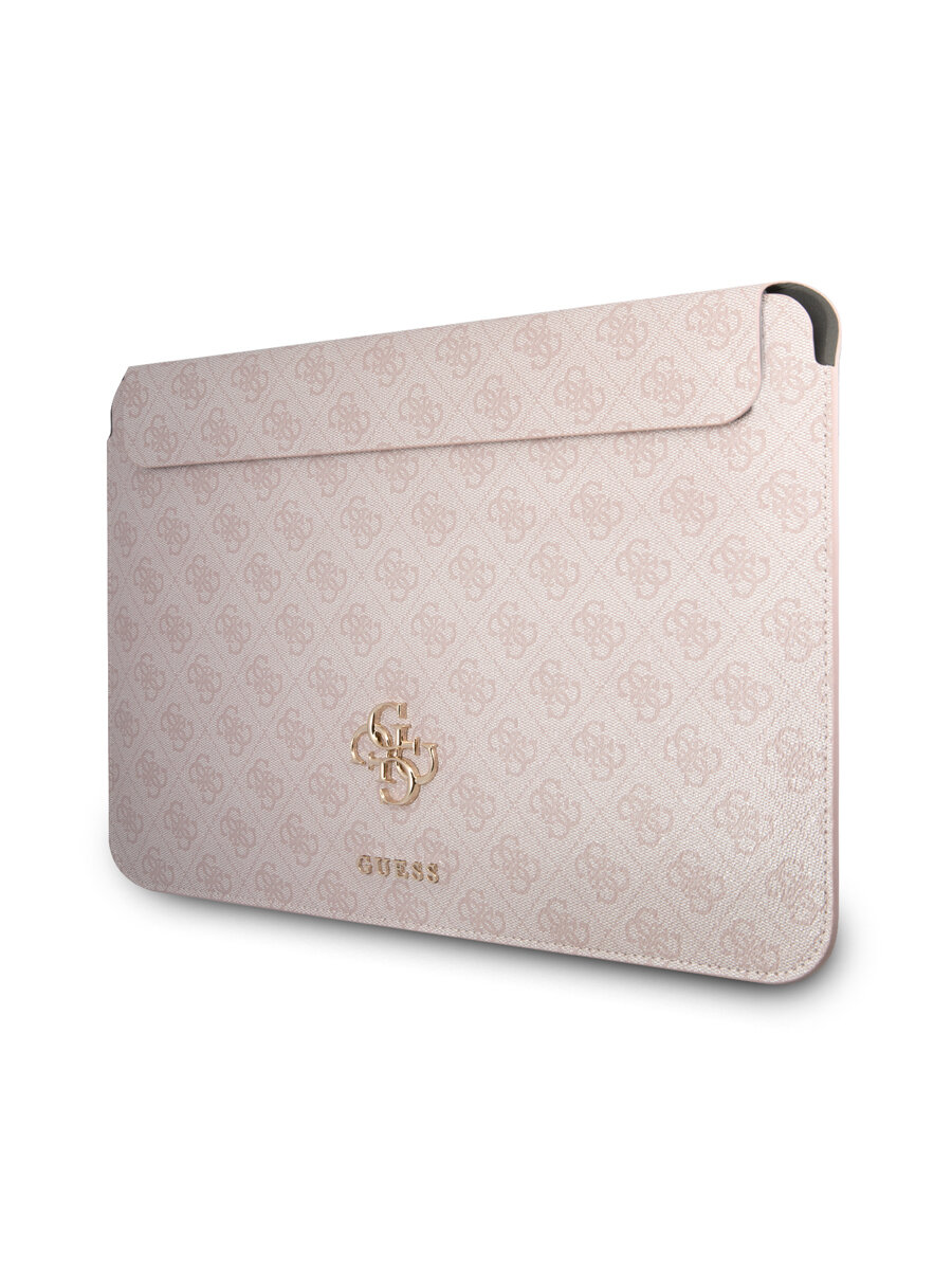 Чехол Guess Sleeve 4G Big metal logo для ноутбука до 13 дюймов (Macbook Pro/Air 13"), розовый