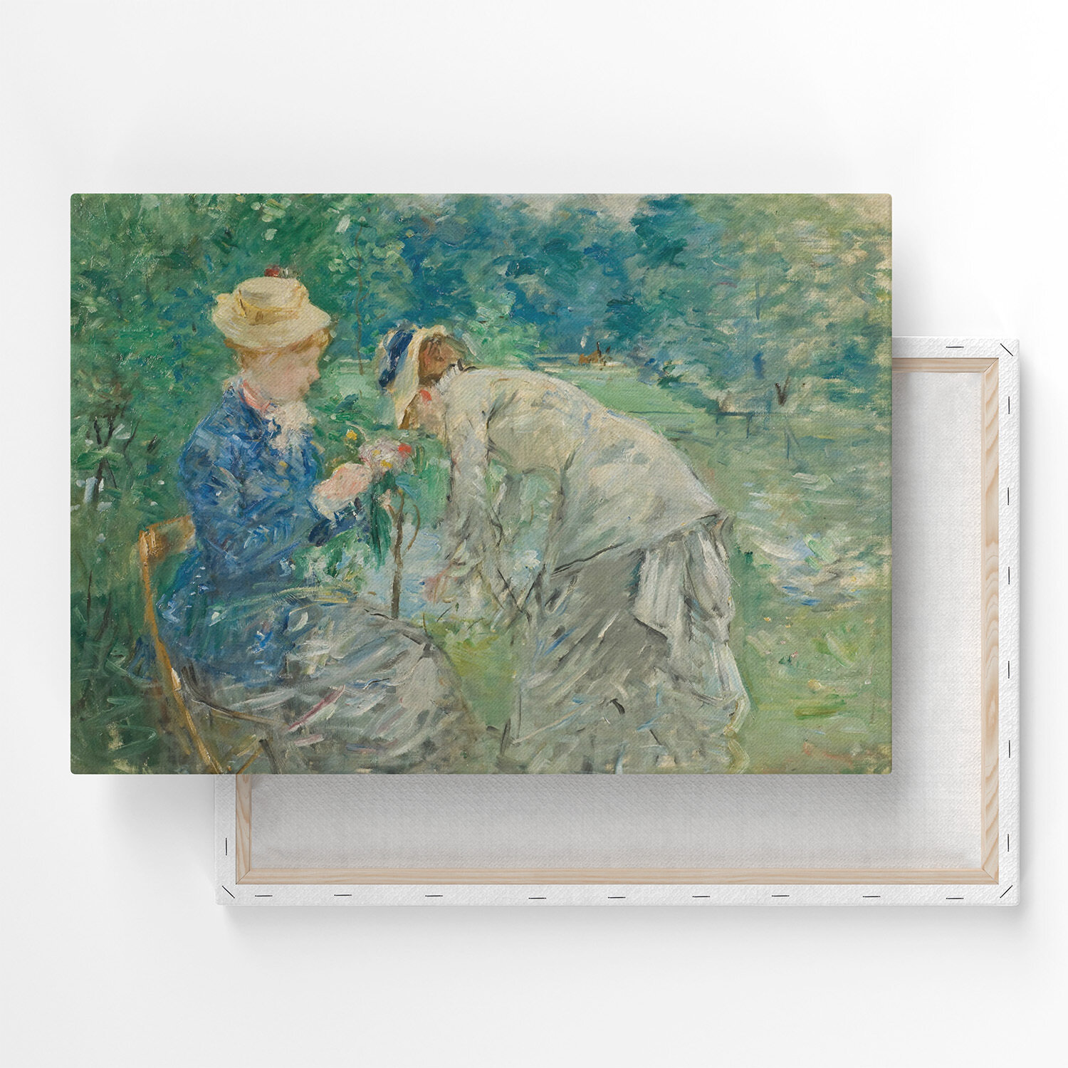 Картина на холсте, репродукция / Берта Моризо - In the Bois de Boulogne / Размер 30 x 40 см